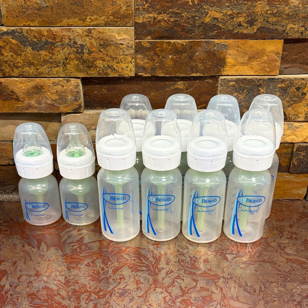 Dr Brown’s Clear Baby Bottles with caps